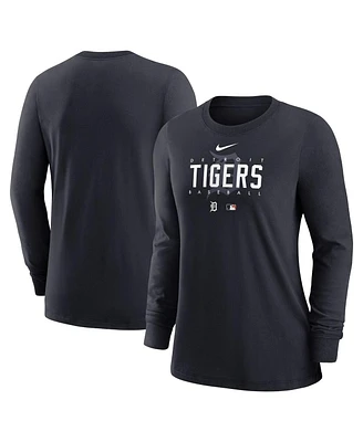 Nike Women's Navy Detroit Tigers Authentic Collection Legend Performance Long Sleeve T-Shirt