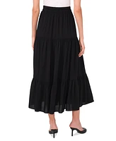 Sam & Jess Women's Challis Maxi Tie-Waist Tiered Skirt