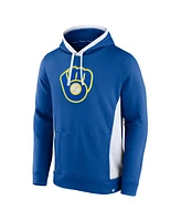 Fanatics Men's Royal Milwaukee Brewers True Classics Fanarama Pullover Hoodie