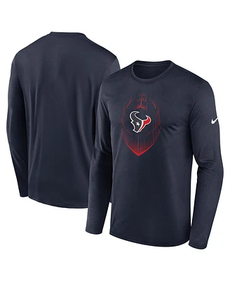 Nike Men's Navy Houston Texans Legend Icon Long Sleeve T-Shirt