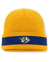 Fanatics Men's Gold Nashville Predators Blueliner Cuffed Knit Hat