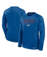 Fanatics Men's Blue Colorado Avalanche Authentic Pro Rink Tech Long Sleeve T-Shirt