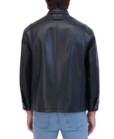 Hudson Men's Faux Leather Racer Jacket