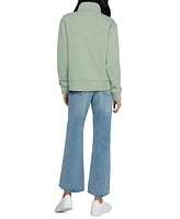 Three Dots Women's Jeanine Quarter-Zip Pullover Sweater