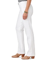 Democracy Petite Mid-Rise Straight-Leg Jeans