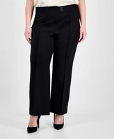 Jones New York Plus Pintucked Pull-On Pants