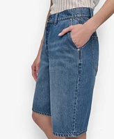 Dkny Women's Denim Bermuda Shorts