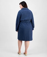 Jones New York Plus Denim Shirtdress