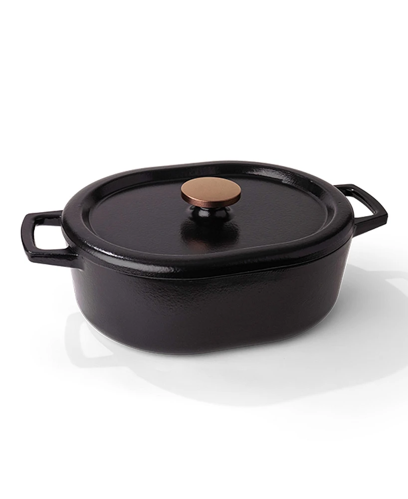 Alva Nori 6 Qt. Enameled Cast Iron Dutch Oven with Lid, Non-Toxic Pfas, Pfoa & Ptfe Free, Heavy-Duty Oven Safe Naturally Nonstick Enameled Coated Cook