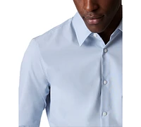 Calvin Klein Men's Slim Fit Supima Stretch Long Sleeve Button-Front Shirt