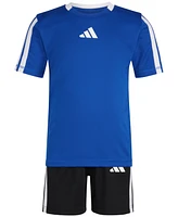 adidas Toddler & Little Boys Short-Sleeve Soccer T-Shirt Shorts, 2 Piece Set