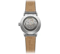 Raymond Weil Men's Swiss Automatic Millesime Moon Phase Gray Leather Strap Watch 40mm