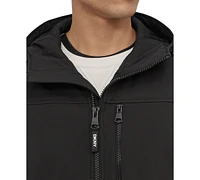 Dkny Men's Zip-Front Hooded Logo Jacket