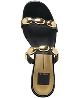 Dolce Vita Women's Fresco Embellished Double Band Slide Low Block Heel Dress Sandals