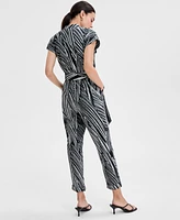 I.n.c. International Concepts Women's Printed Tie-Waist Jumpsuit, Exclusively at Macy's