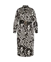 City Chic Plus Sienna Print Dress