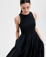 I.n.c. International Concepts Women's Cotton Sleeveless Smocked Maxi Dress, Exclusively for Macy's