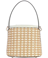 Guess Atalia Mini Raffia Crossbody Bucket Bag
