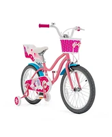 Kids Bicycle with Training Wheels Basket for Boys Girls Age 3-9 Years