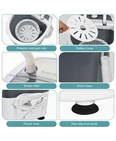 Portable Mini Washing Machine Semi-Automatic Washer and Spinner Combo with Single Tub