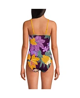 Lands' End Women's O-Ring Monokini One Piece Swimsuit