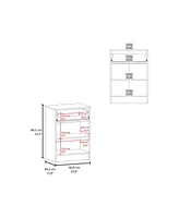 Fm Furniture Cope kitchen Pantry in melamine with 2 doors and 1 drawer, Wengue
