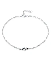 Bling Jewelry Tropical Charm Dolphins Anklet Ankle Bracelet Sterling Silver 9-10 Inch