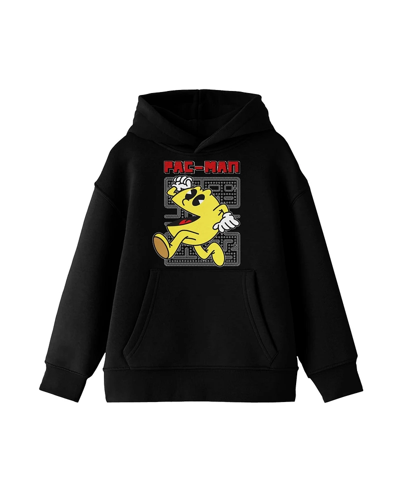 Pac-Man Classic Arcade Character Boy's Black Sweatshirt-xl