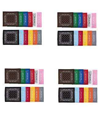Bioworld Lightweight Multicolored 22"x22" 48-Pack Bandana Set