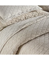 Ihi Home Colmar King Quilt, Set/3,Natural