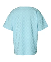 Univibe Big Boys Millwall Jacquard Checker Crew T-Shirt