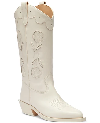 Coach Women's Aria Leather Tall Cowboy Boots