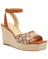 Coach Women's Signature Textile Jacquard Espadrille Sandals