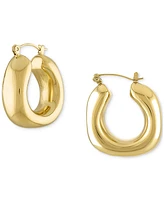 Ben Oni Stainless Steel Metal Sculptural Hoop Earrings