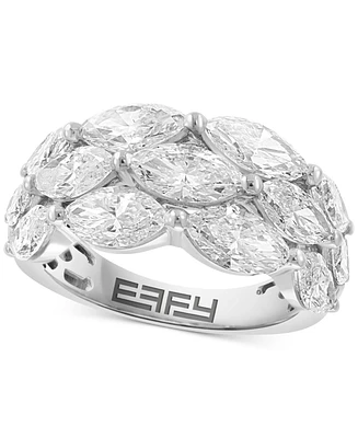 Effy Lab Grown Diamond Horizontal Cluster Ring (4 1/2 ct. t.w.) in 14K White Gold