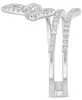 Effy Diamond Round & Baguette Butterfly Wrap Ring (3/8 ct. t.w.) in 14k White Gold