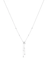 Effy Diamond Flower 18" Lariat Necklace (3/4 ct. t.w.) in 14k White Gold