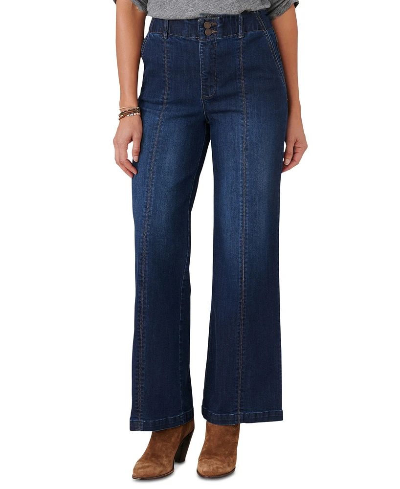 Democracy Women's "Ab" Solution High-Rise Wide-Leg Jeans