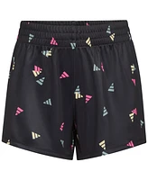 adidas Big Girls Logo-Print Pique Knit Pull-On Shorts