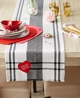 Design Imports Heart Xoxo Plaid Table Runner, 14" x 72"