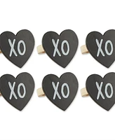 Design Imports Heart Chalkboard Napkin Ring, Set of 6