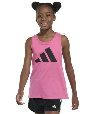 adidas Big Girls Cotton Big-Logo Racerback Tank Top