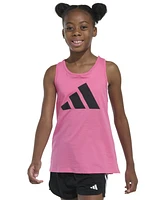 adidas Big Girls Cotton Big-Logo Racerback Tank Top
