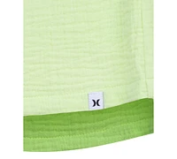 Hurley Big Girls Woven Cotton Gauze High-Rise Shorts