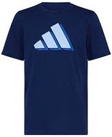 adidas Big Boys Cotton Logo Graphic Crewneck T-Shirt