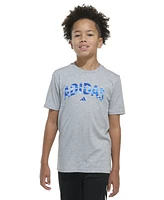 adidas Big Boys Tiger Camo Logo Cotton-Blend T-Shirt