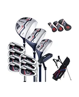 11 Pieces Complete Golf Club Package Set-Blue