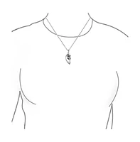 Bling Jewelry Break Apart Heart Pendant Necklace for Bff - Silver Tone Stainless Steel