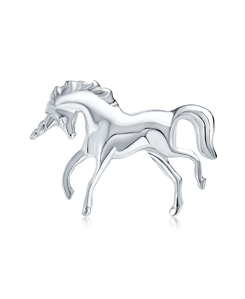 Bling Jewelry Unique Pegasus Flying Horse Brooche Pin - Magical Unicorn Sterling Silver