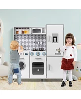 Pretend Play Kitchen for Kids Aged 3+ with Realistic Sounds and Lights Interactive Toy